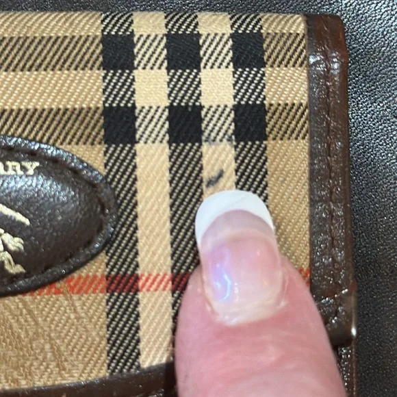 Authentic Vintage Burberry Coin Case Nova Check Shadow Horse Purse, VGUC - Picture 15 of 16